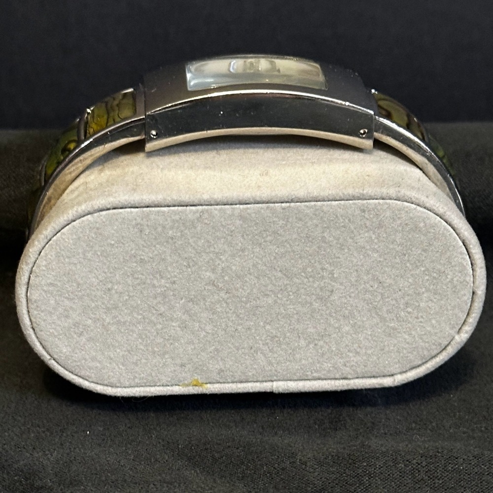 Unbranded Quartz Watch Women OS Silver Abalone Inlay MOP Dial Rectangular Case - Picture 3 of 7